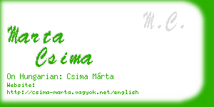 marta csima business card